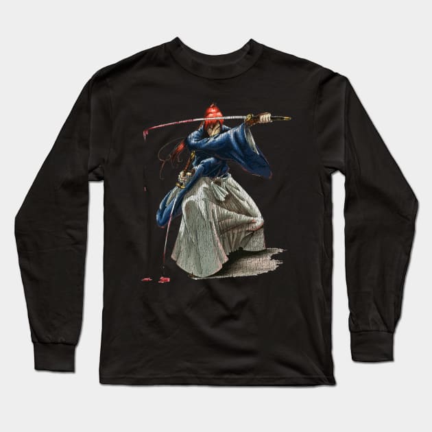 Samurai X Vintage Long Sleeve T-Shirt by madnem